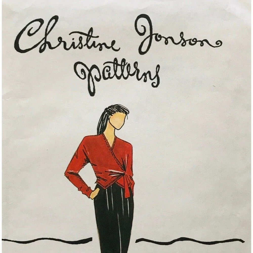 Christine Jonson Patterns #212 Side Tie Wrap Top Sewing Pattern Sz XS-XL Uncut